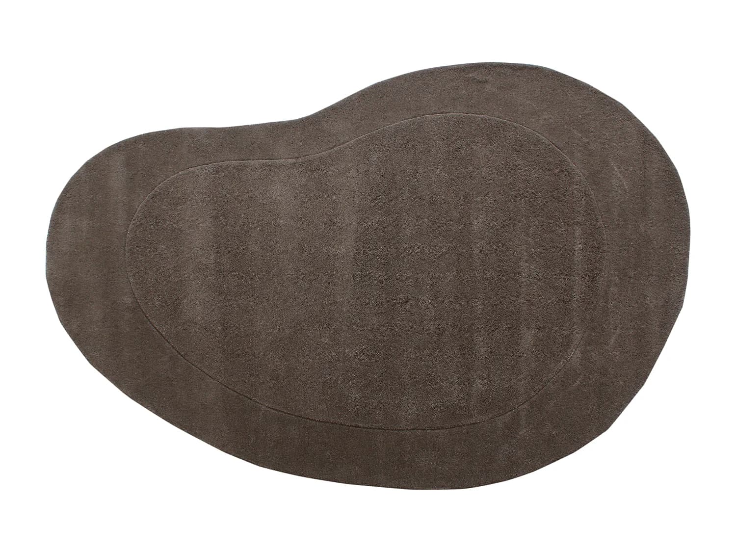 Tapis organique tufté 100% laine - 160 x 220 cm - Gris - 2200g/m² - PRIOLA