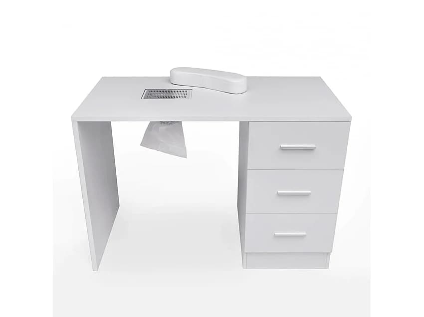 Table de manucure et de reconstruction des ongles avec aspirateur Floral et tiroirs