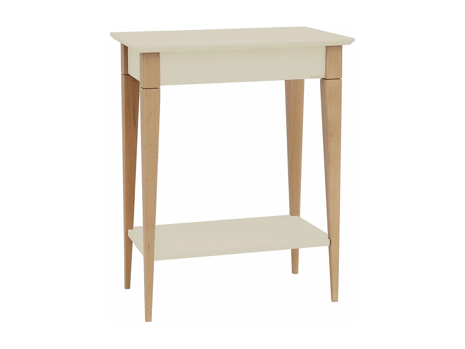 Petite Console Avec Étagère 65 x 35 cm Mimo Blanc Craie