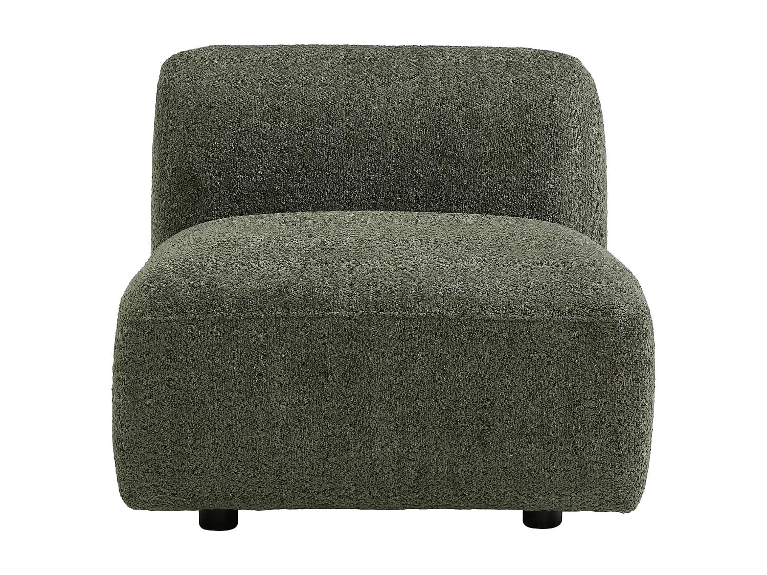 Fauteuil en tissu bouclette vert DANEPI