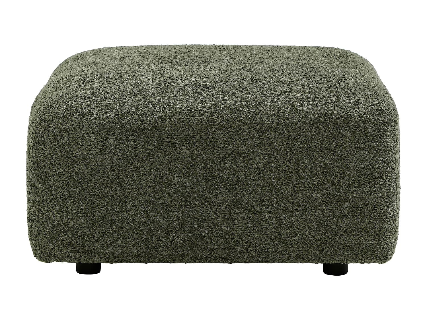 Pouf en tissu bouclette vert DANEPI