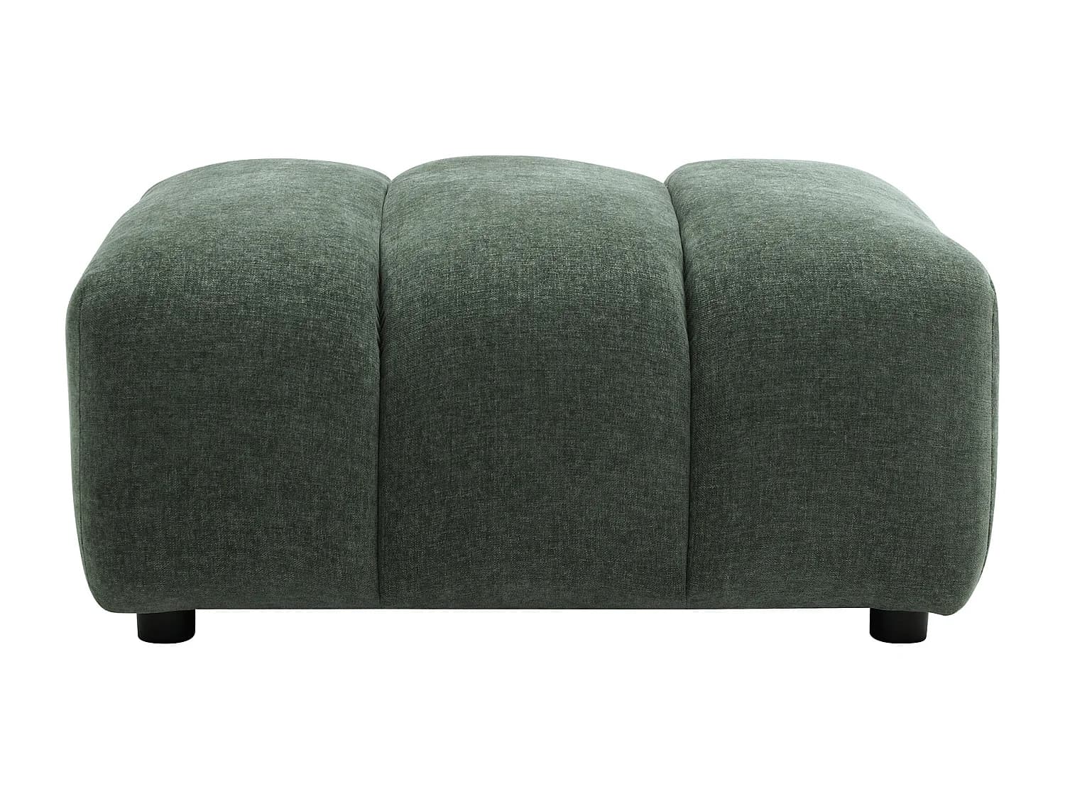 Pouf en tissu texturé vert sapin JUTINI