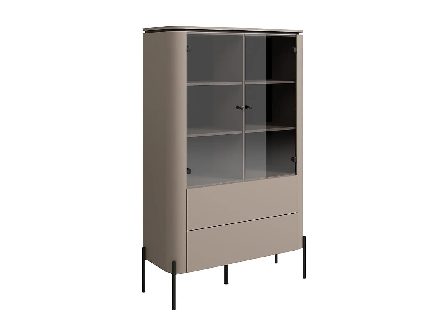 Vaisselier 2 portes 2 tiroirs Junon Taupe