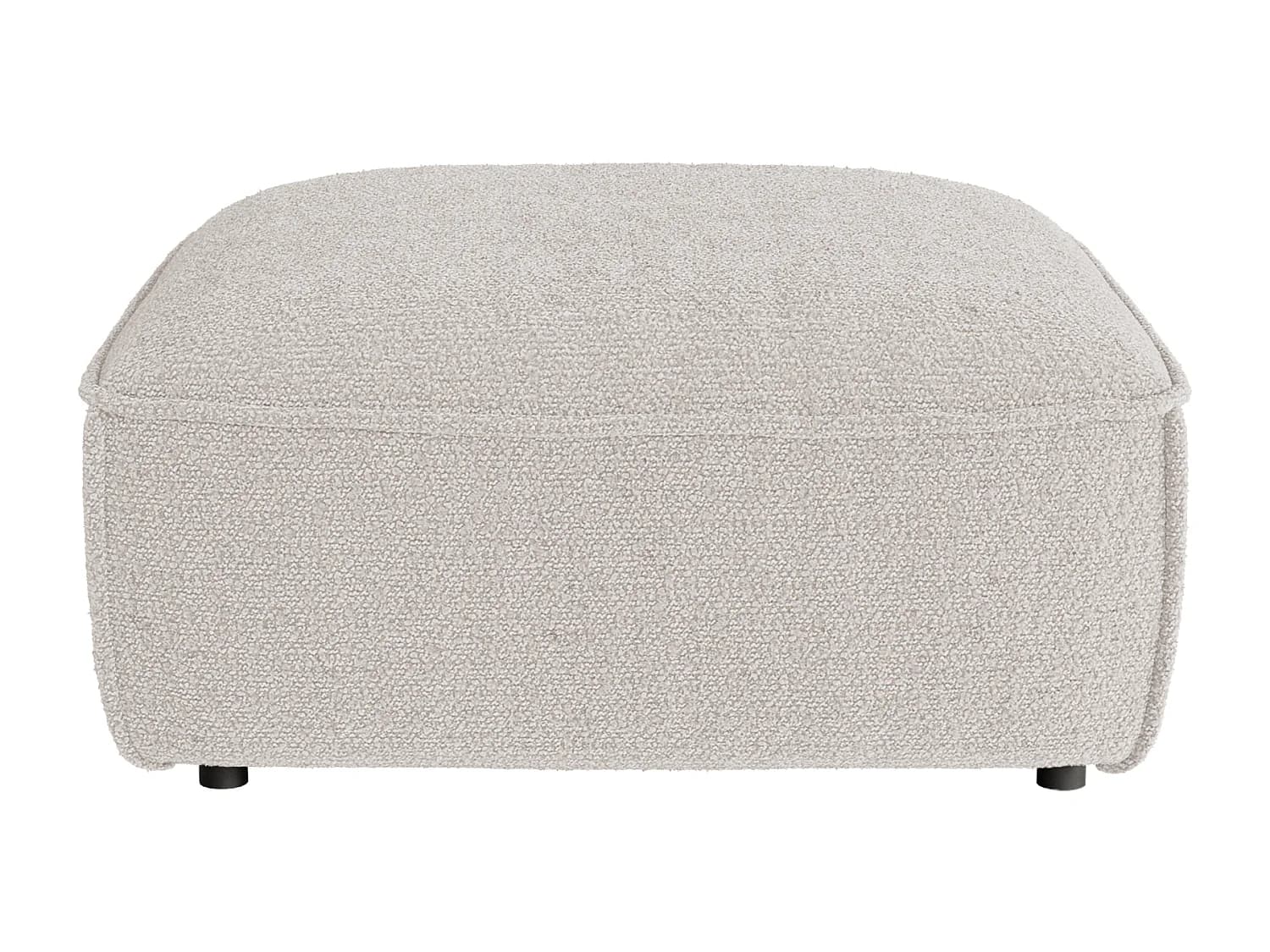 Pouf en tissu chenille beige CAMILIO de Maison Céphy