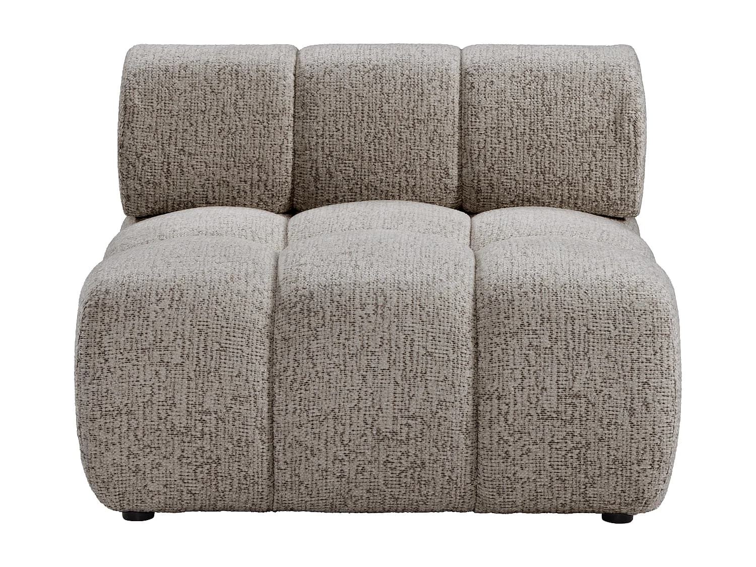 Fauteuil en tissu chiné taupe FACIVIL