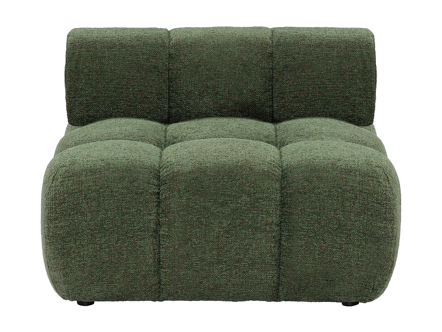 Fauteuil en tissu chiné vert FACIVIL