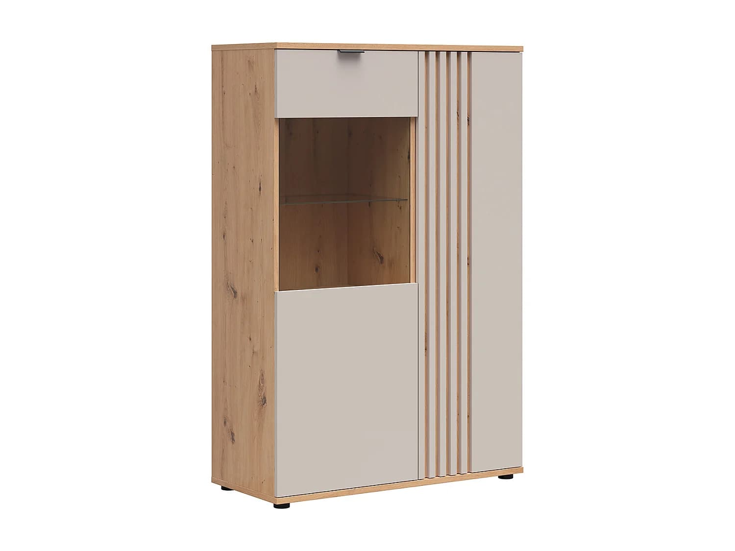 Vaisselier bas 2 portes Ezra Cachemire et Bois