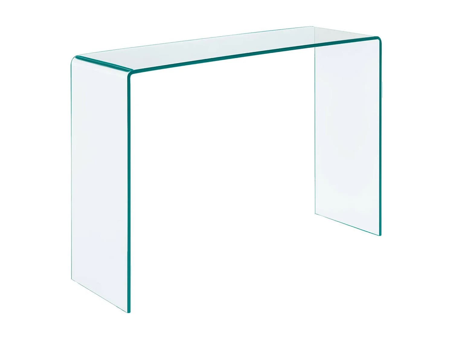 Console rectangulaire en verre trempé 110cm transparent - Glintz