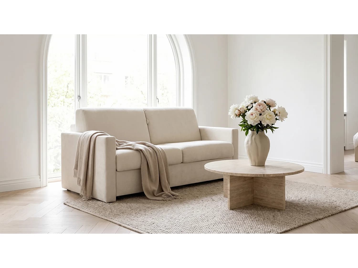 Canapé Convertible Express Numéro Un Beige 140 x 190