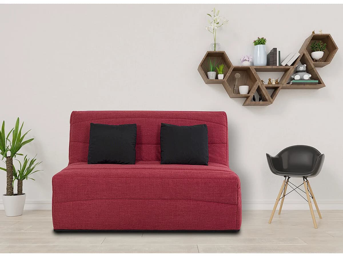 Banquette SL NOAH 140 x 190, cape framboise