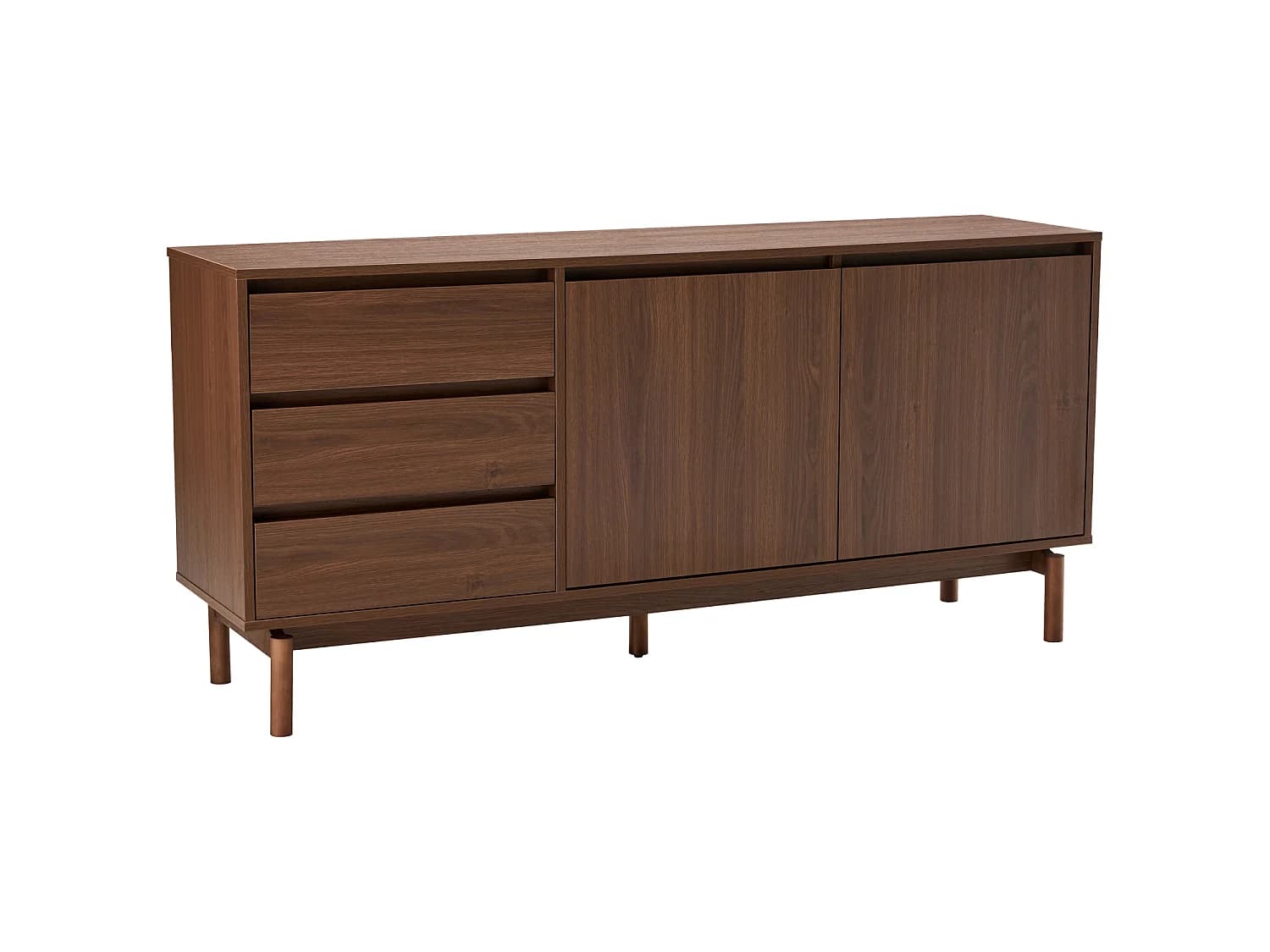 Buffet en bois foncé 160cm SARAH - HAPPY GARDEN