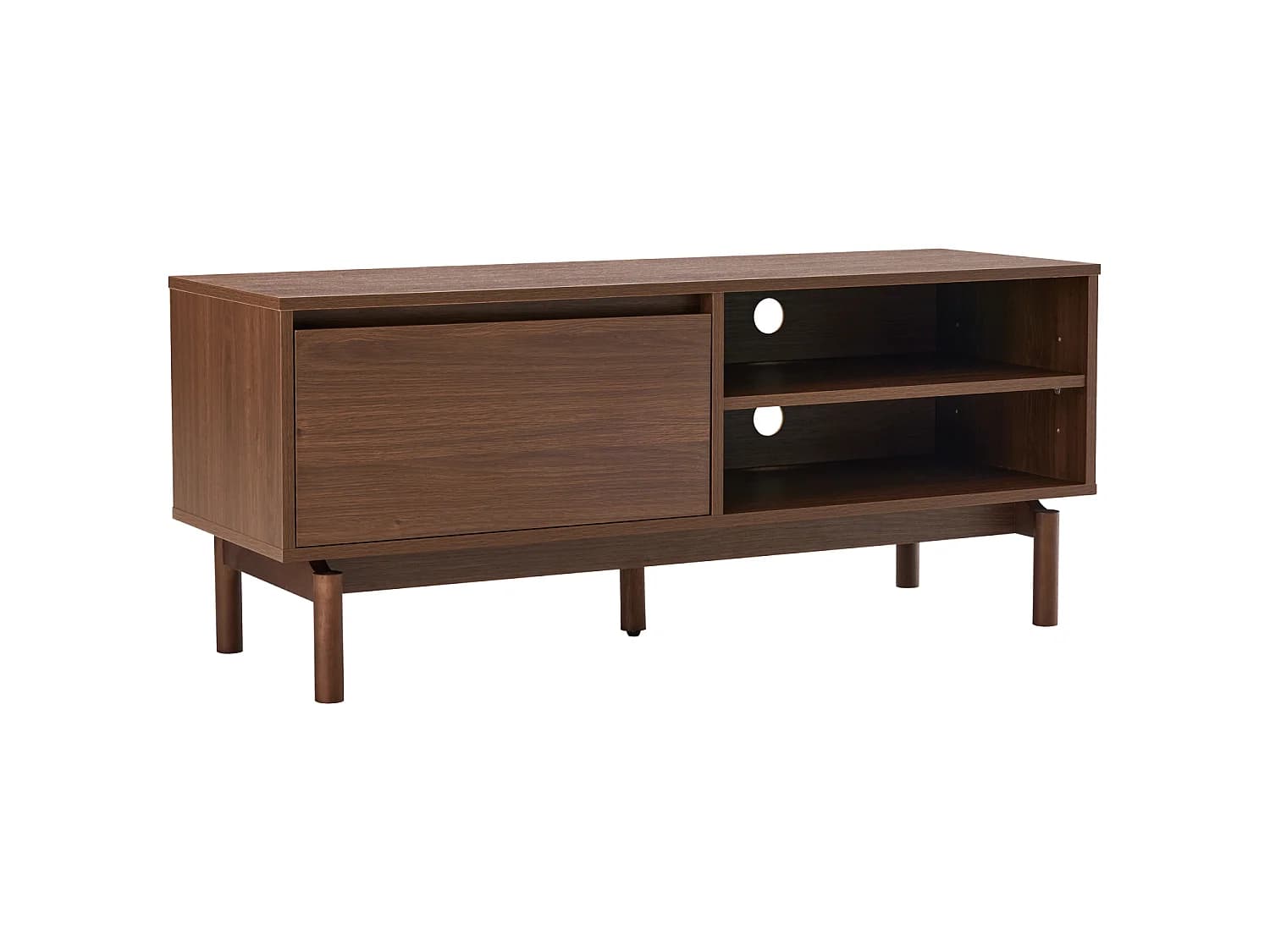 Meuble TV en bois foncé 120cm SARAH