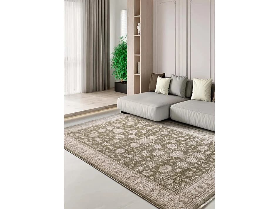 Tapis intérieur - vintage oriental avec franges - vert / beige - 160 x 230 cm - ONA