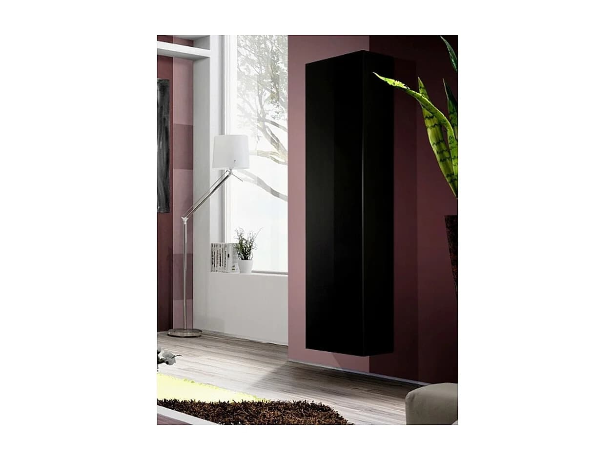 Vitrine Murale Design "Fly A1" 170cm Noir
