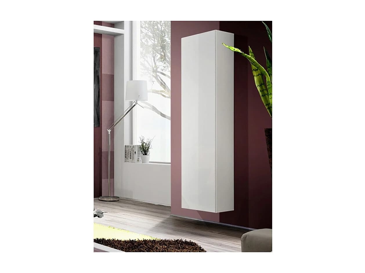 Vitrine Murale Design "Fly A1" 170cm Blanc
