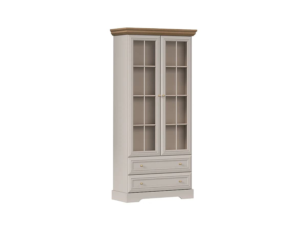 Vaisselier 2 portes 2 tiroirs Dulci Cachemire et Bois