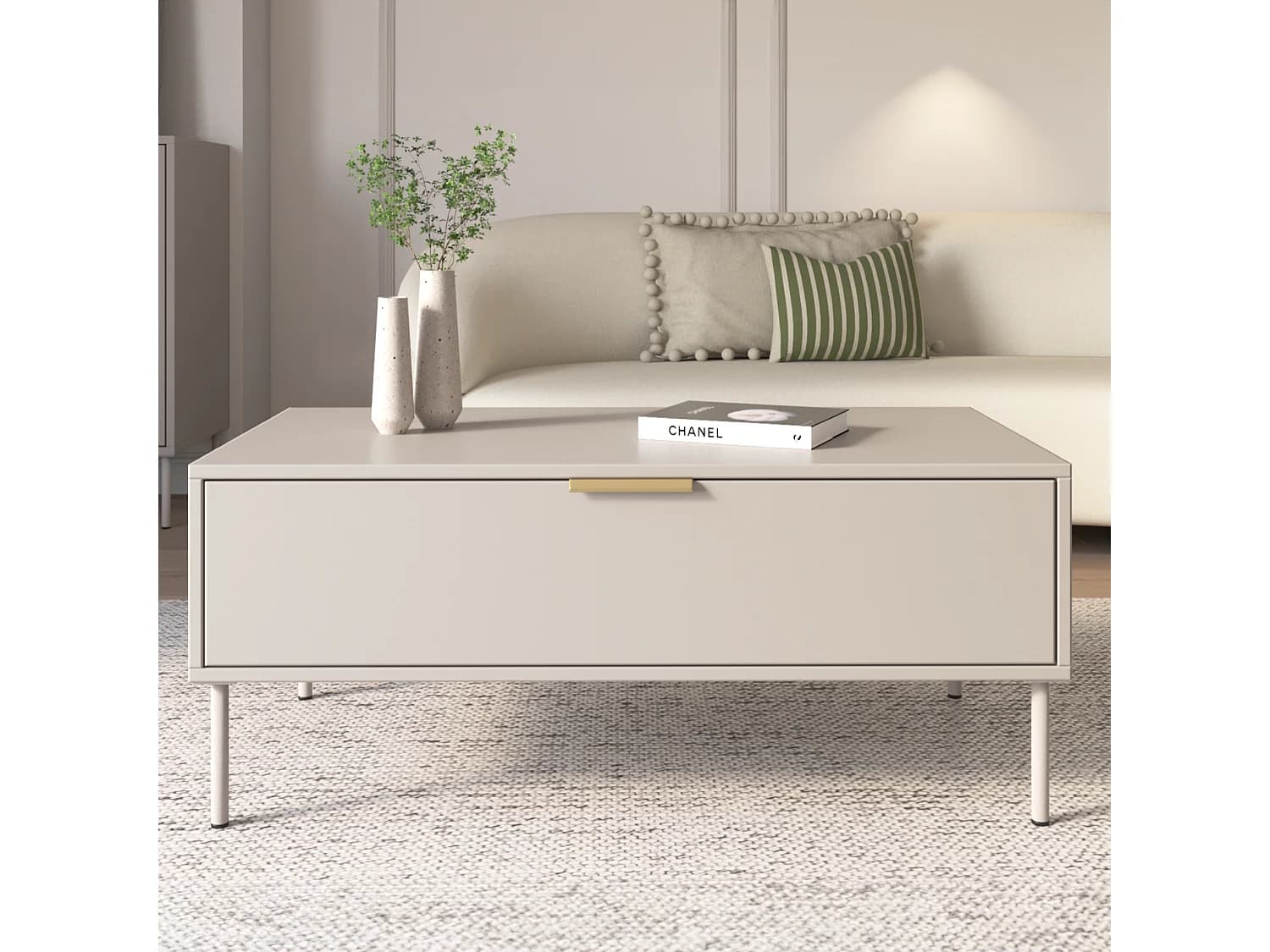 Table basse avec tiroir – cachemire – 100x50 cm – VENA