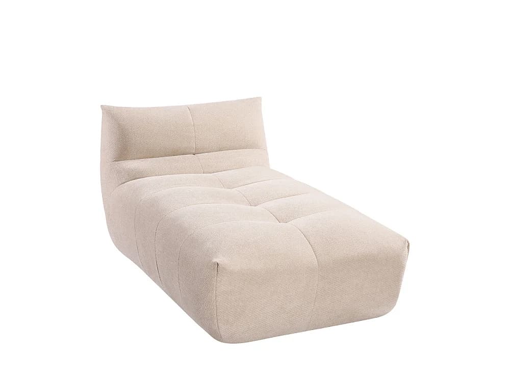 Alba - Chauffeuse lounge compressée 1 place en tissu - Beige
