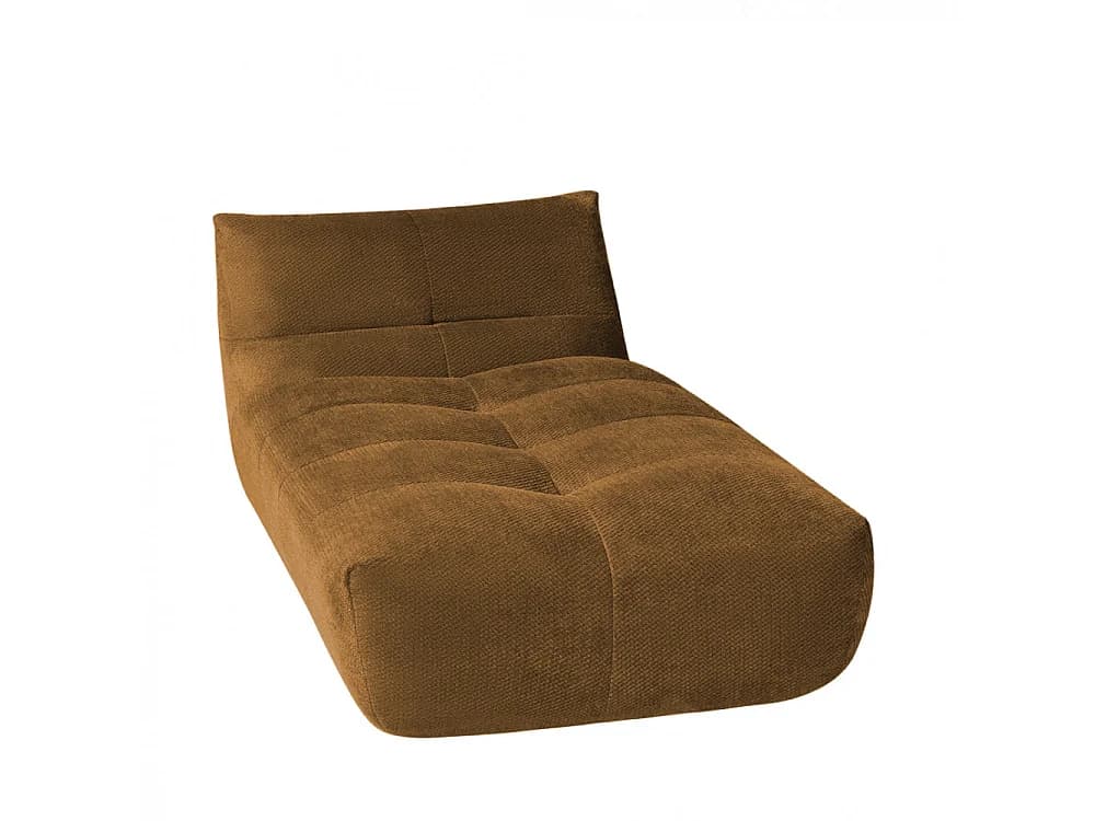 Alba - Chauffeuse lounge compressée 1 place en tissu - Bronze