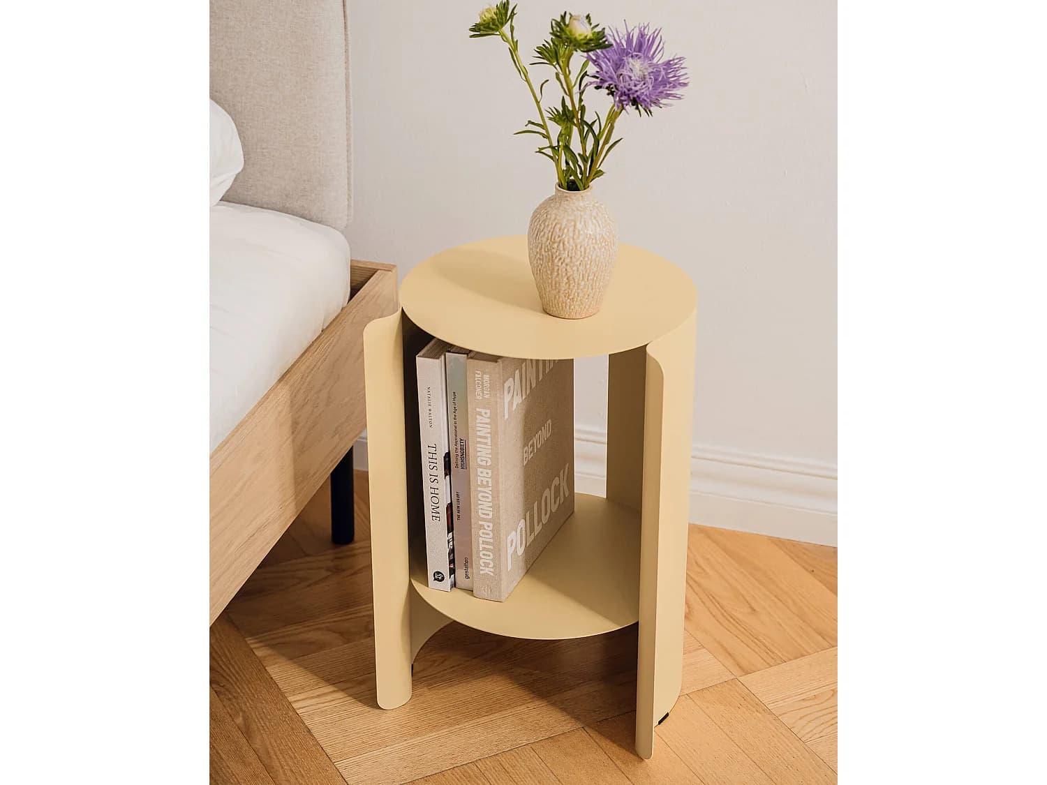 Table d'appoint Wa, acier peint epoxy, 32 x 32 x 50 cm