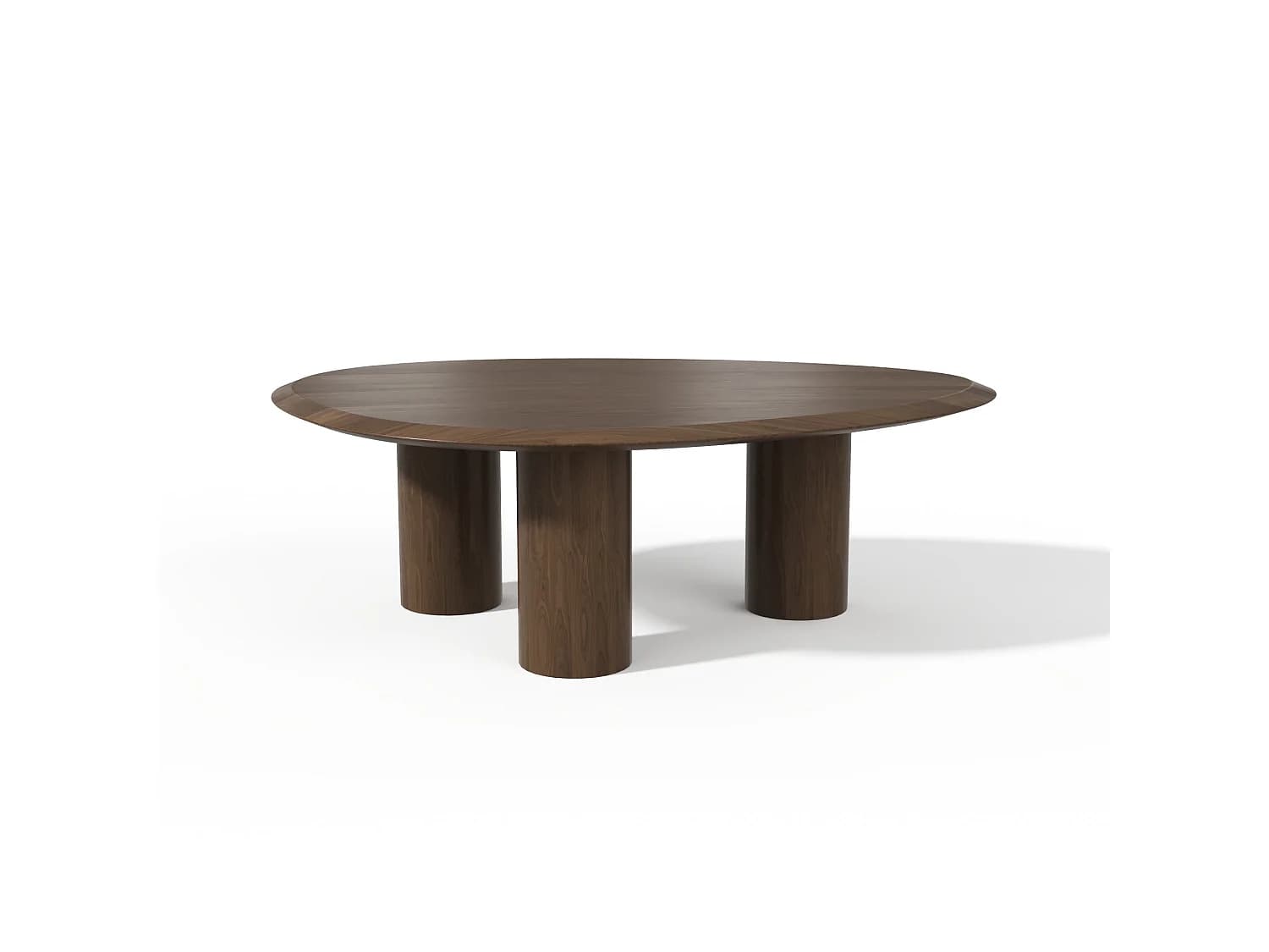 Table basse LOEN en bois contreplaqué noyer foncé