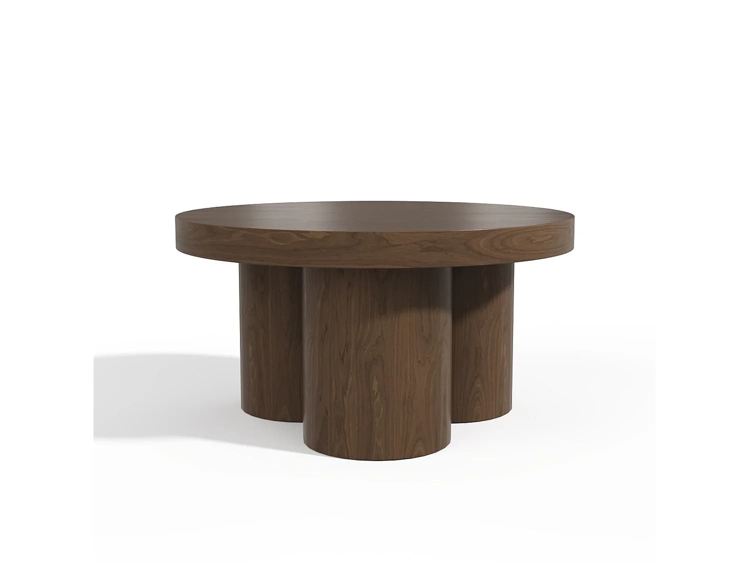 Table basse NARI en bois contreplaqué noyer foncé