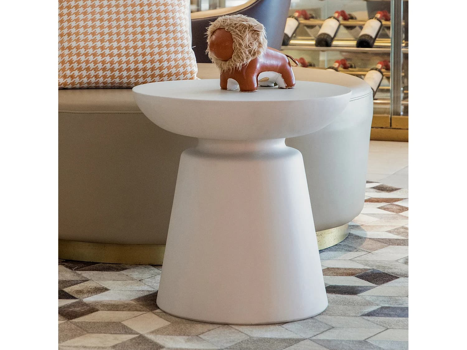 Table d'appoint en béton fibré 51 x 51 x 51 cm
