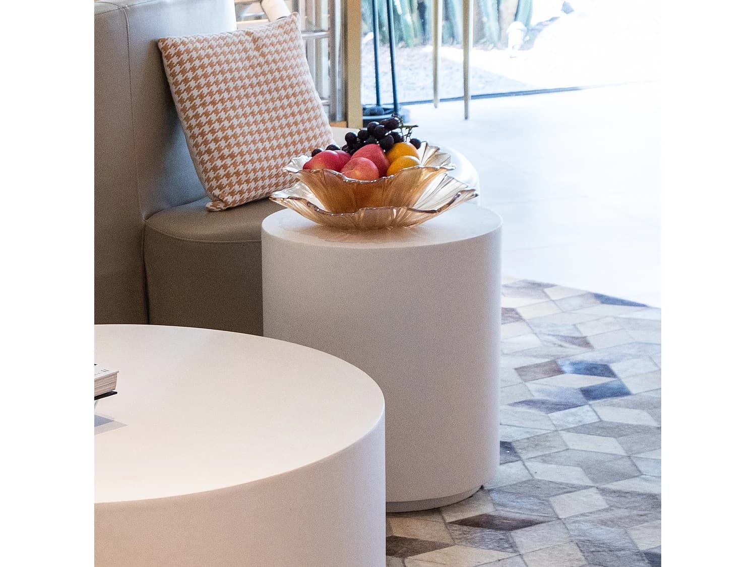 Table d'appoint en béton fibré 45 x 45 x 51 cm