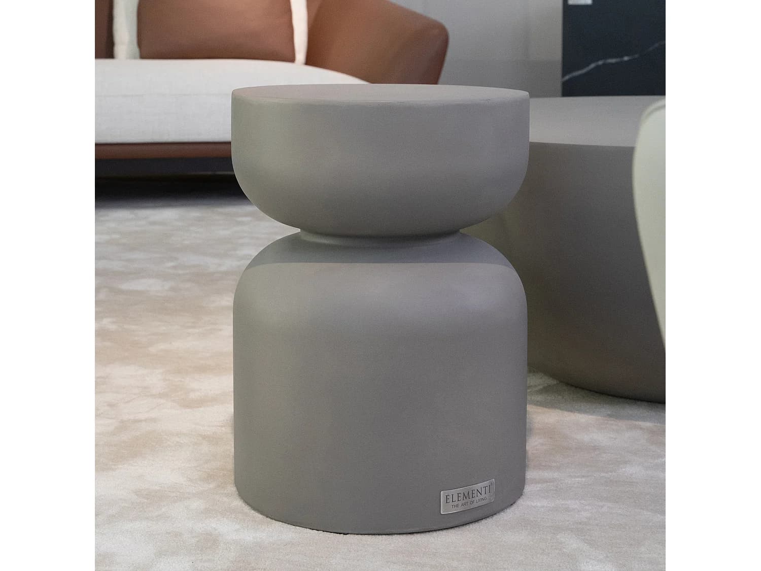 Table d'appoint en béton fibré 35 x 35 x 47 cm