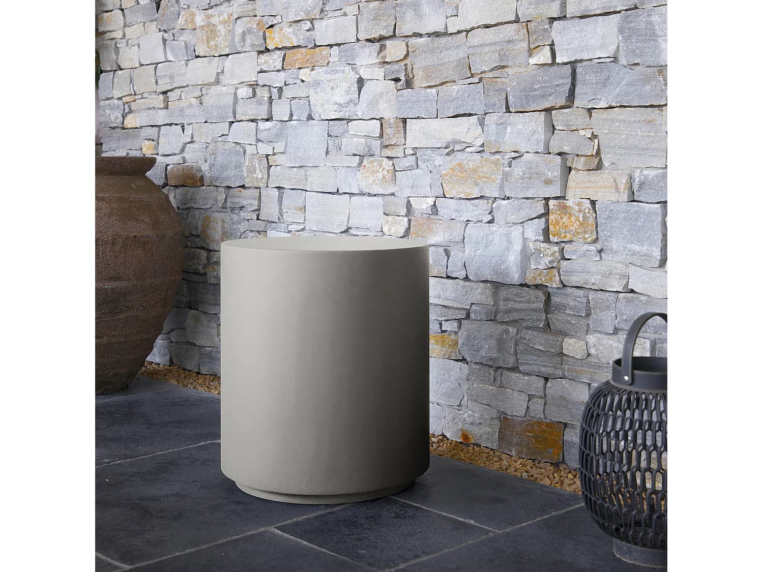 Table d'appoint en béton fibré 45 x 45 x 51 cm