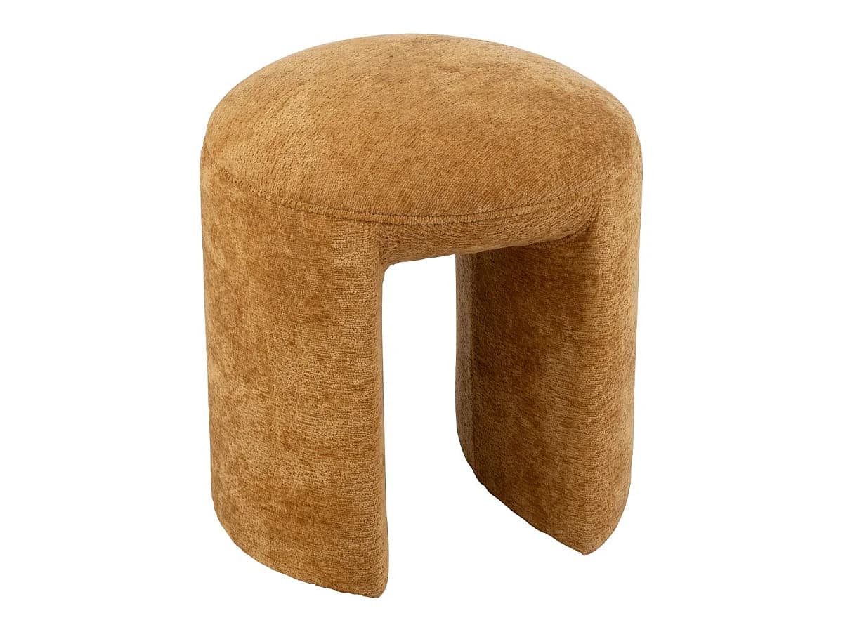 Pouf Rond Design "Anise" 44cm Ocre