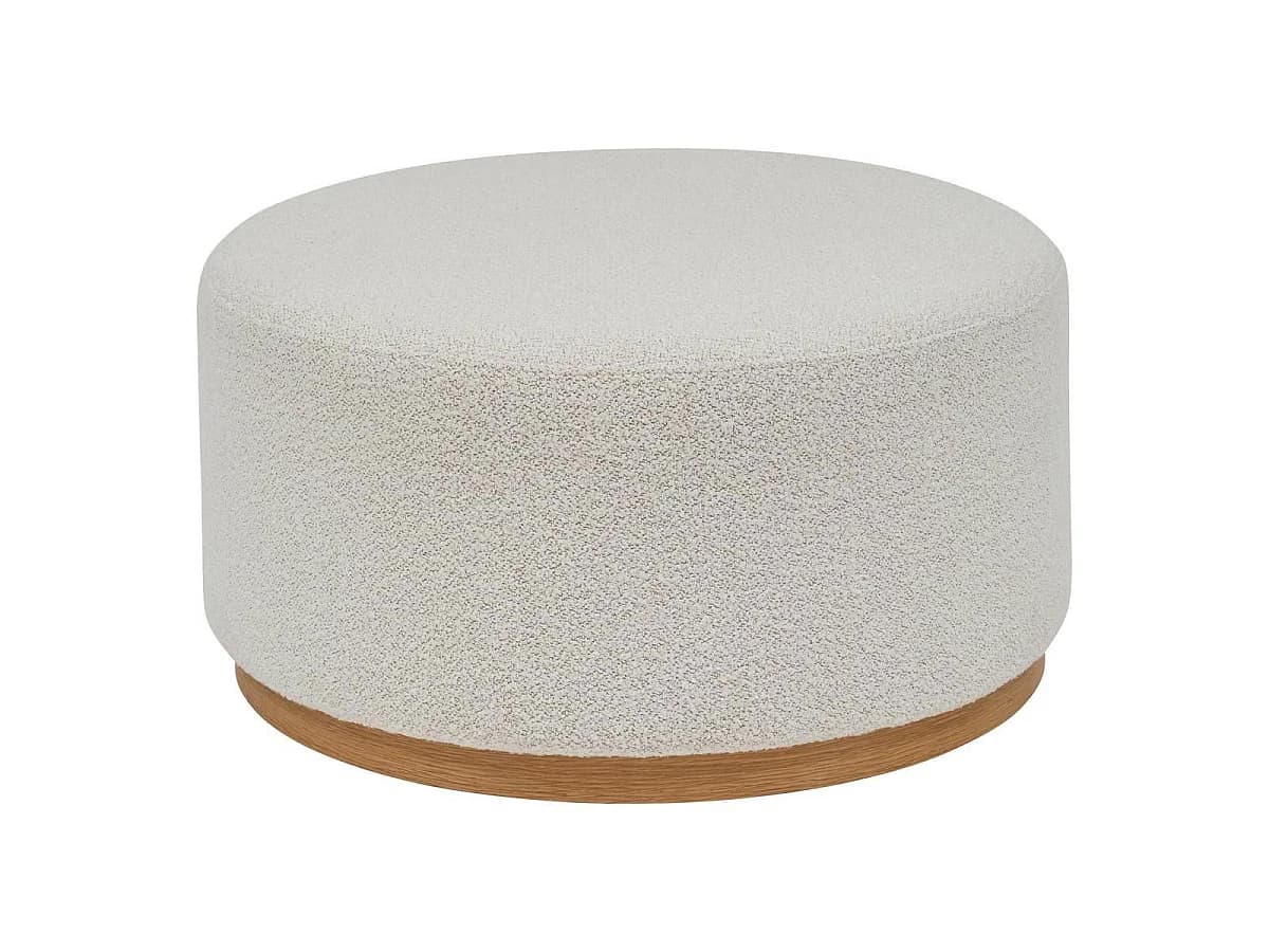 Pouf XL Rond "Nesky" 81cm Blanc