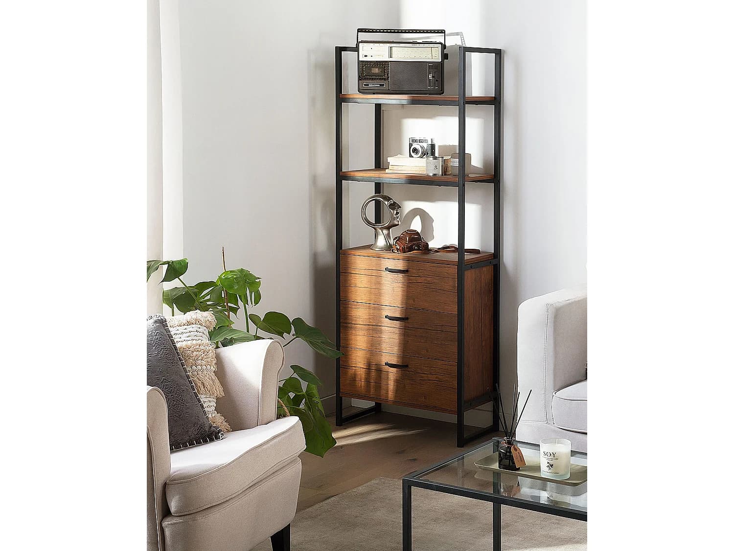 Etagère TIFTON 158 cm Marron foncé