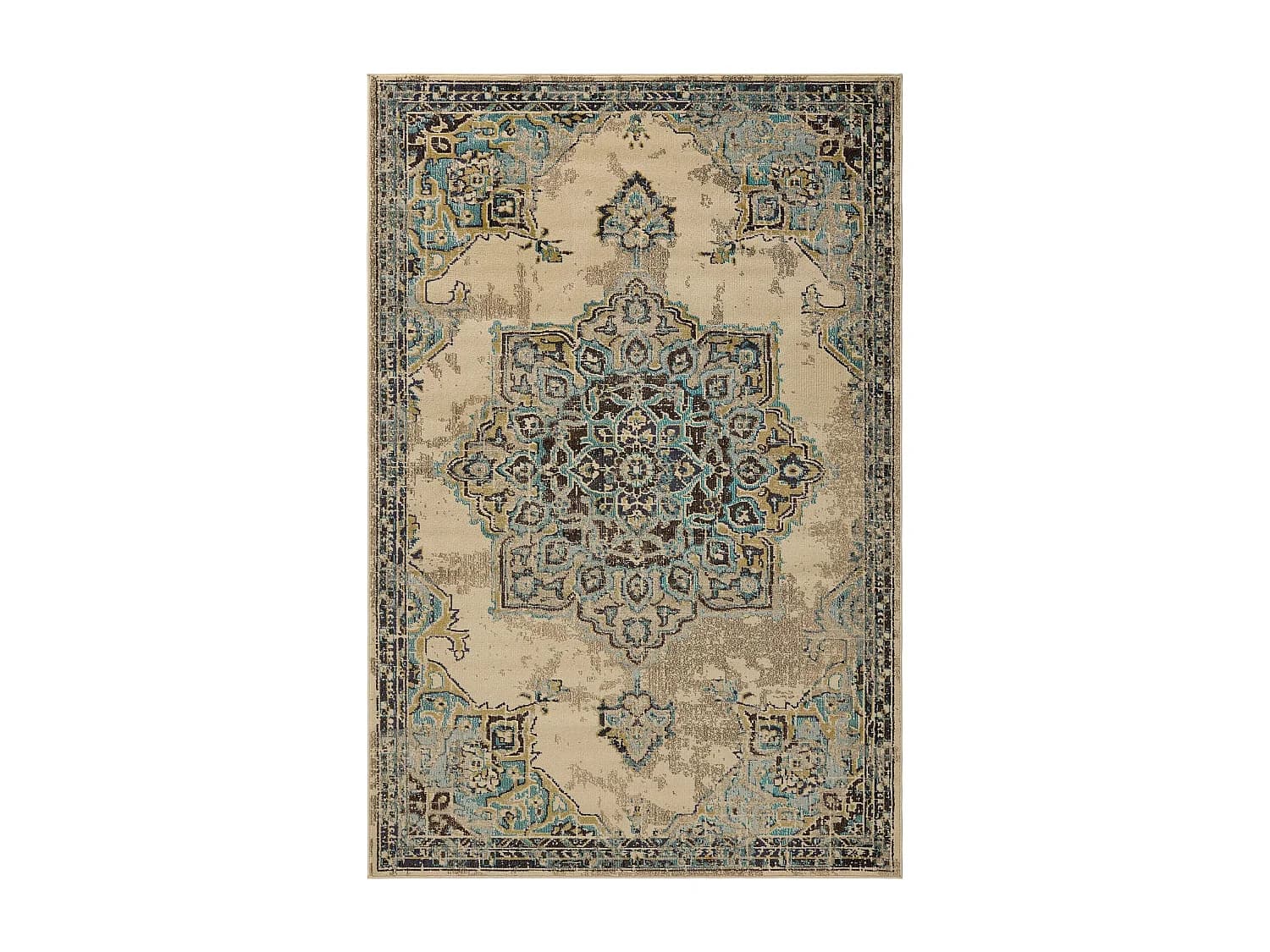 Tapis Casa Beige/Turquoise 300x400 cm