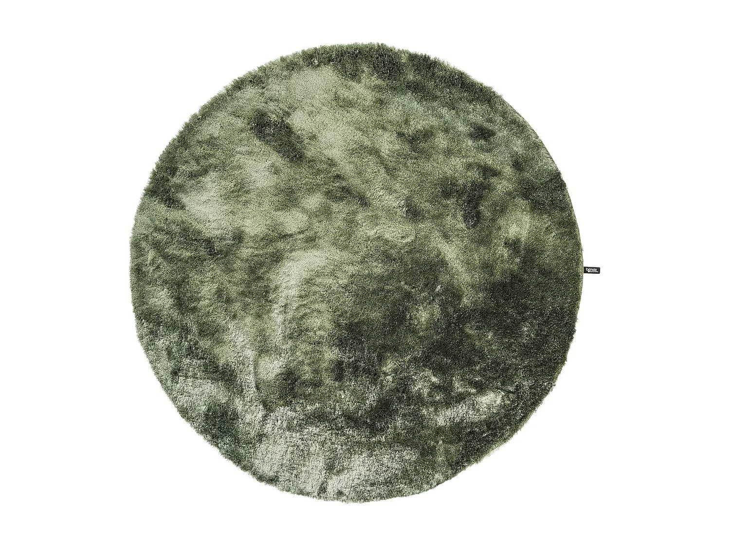 Tapis à poils longs Whisper Vert ø 160 cm rond