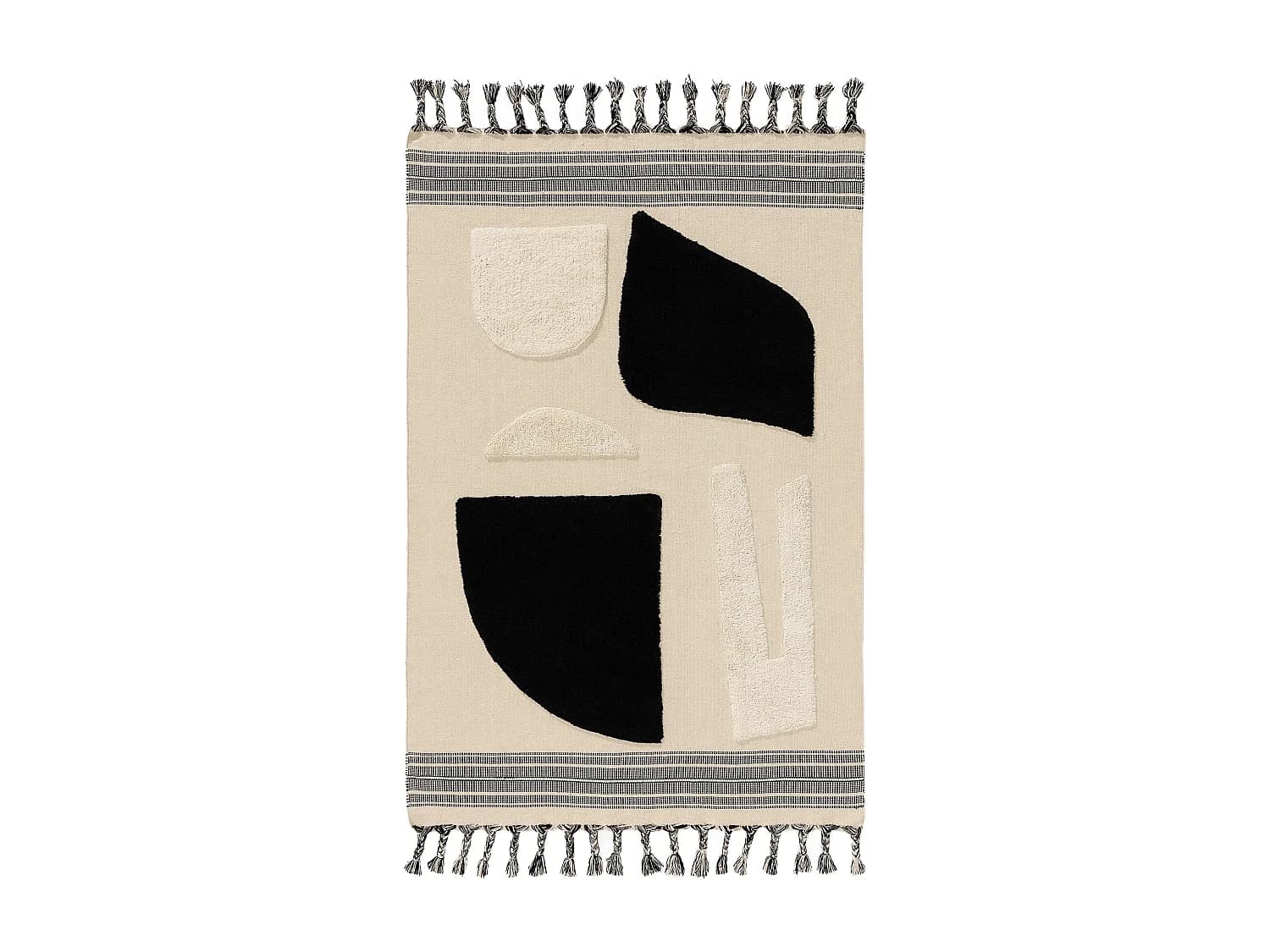 Tapis en coton Gibson Noir & Blanc 160x230 cm
