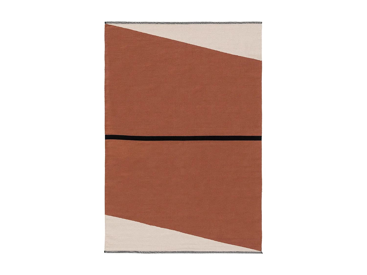 Tapis en coton Lenny Terracotta 200x300 cm