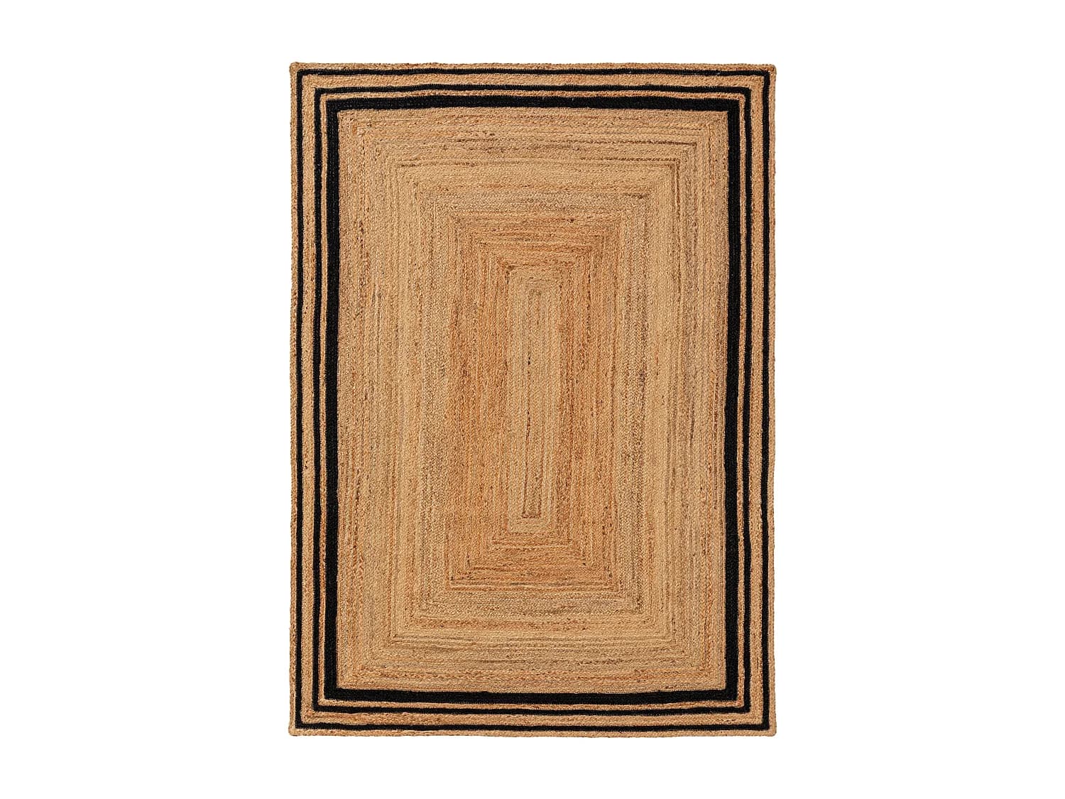 Tapis de jute Jutta Noir 200x300 cm