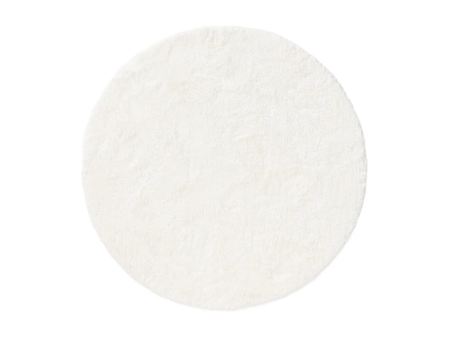 Tapis à poils longs rond Cloudy Crème ø 160 cm rond