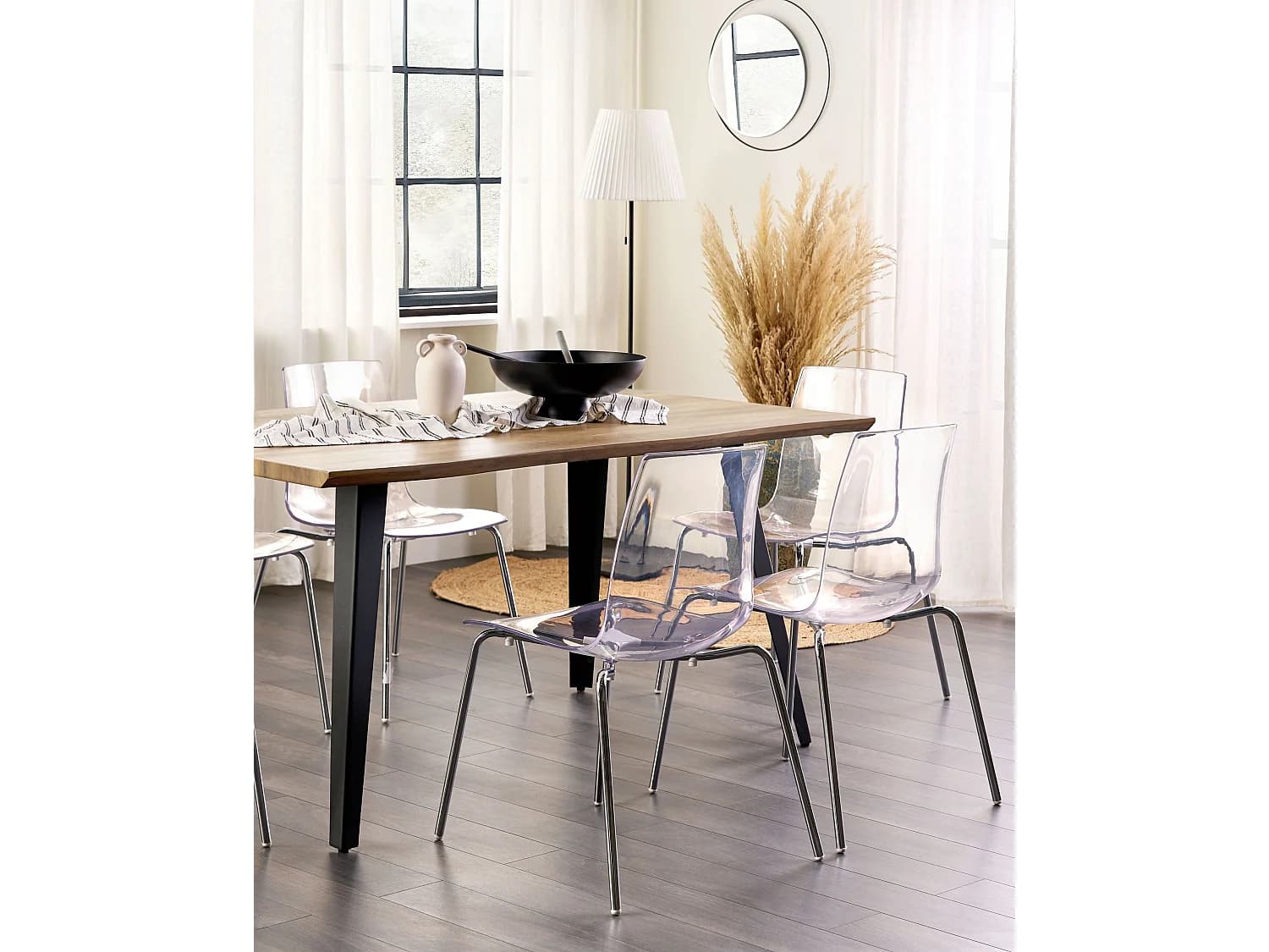 Lot de 2 chaises de salle à manger SILERTON Transparent