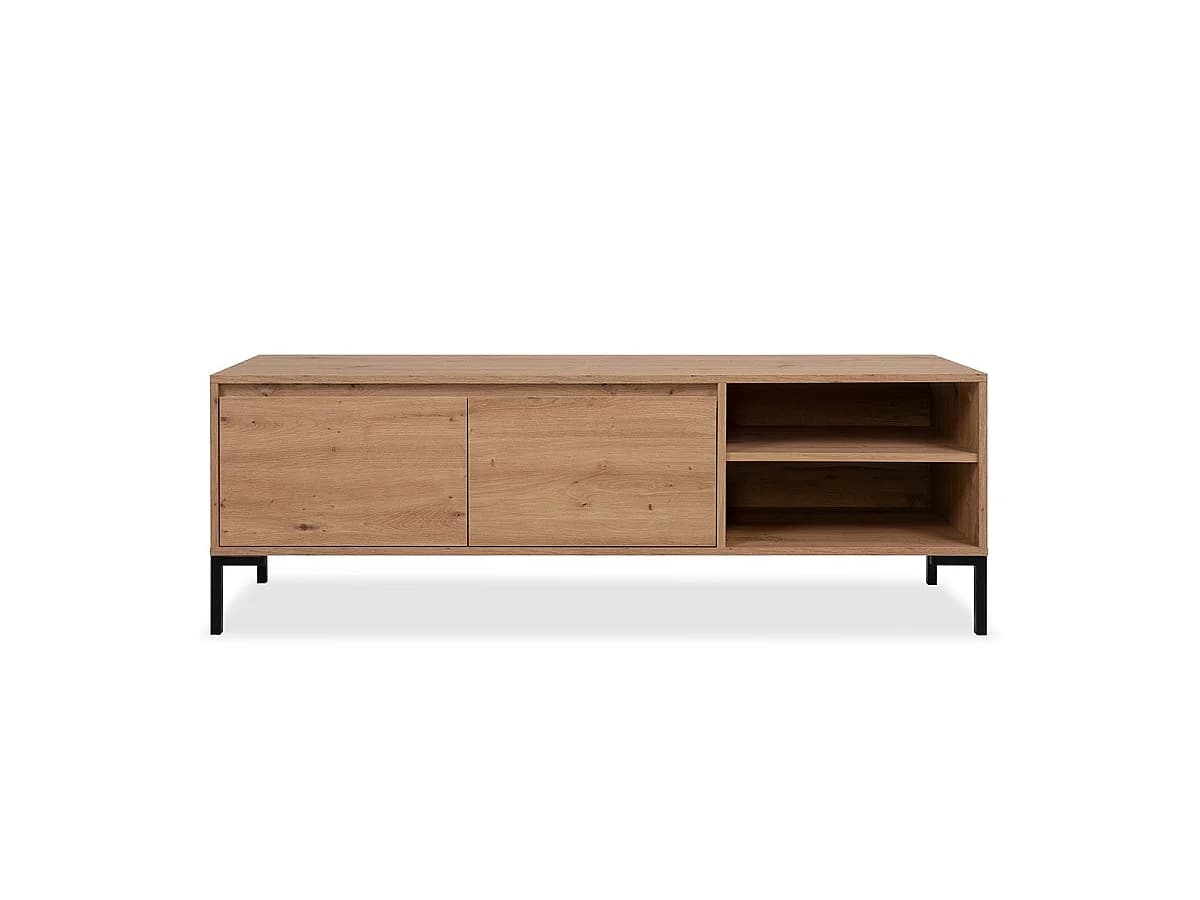 Meuble TV 2 Abattants 2 Niches L150 cm - PLOCK
