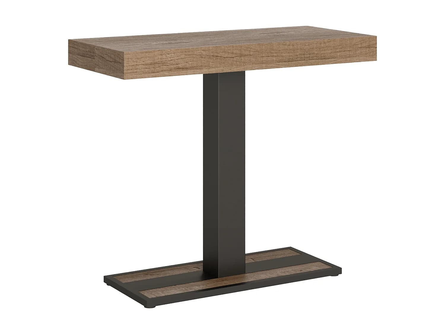 Console extensible 90x40/300 cm Capital Chêne Nature cadre Anthracite