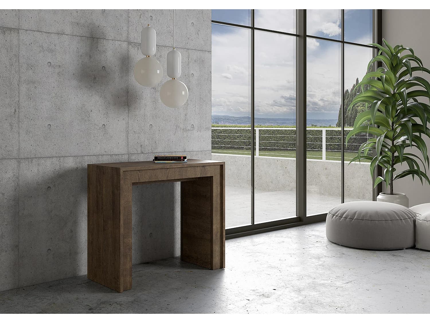 Console extensible 90x42/302 cm Mia Noyer