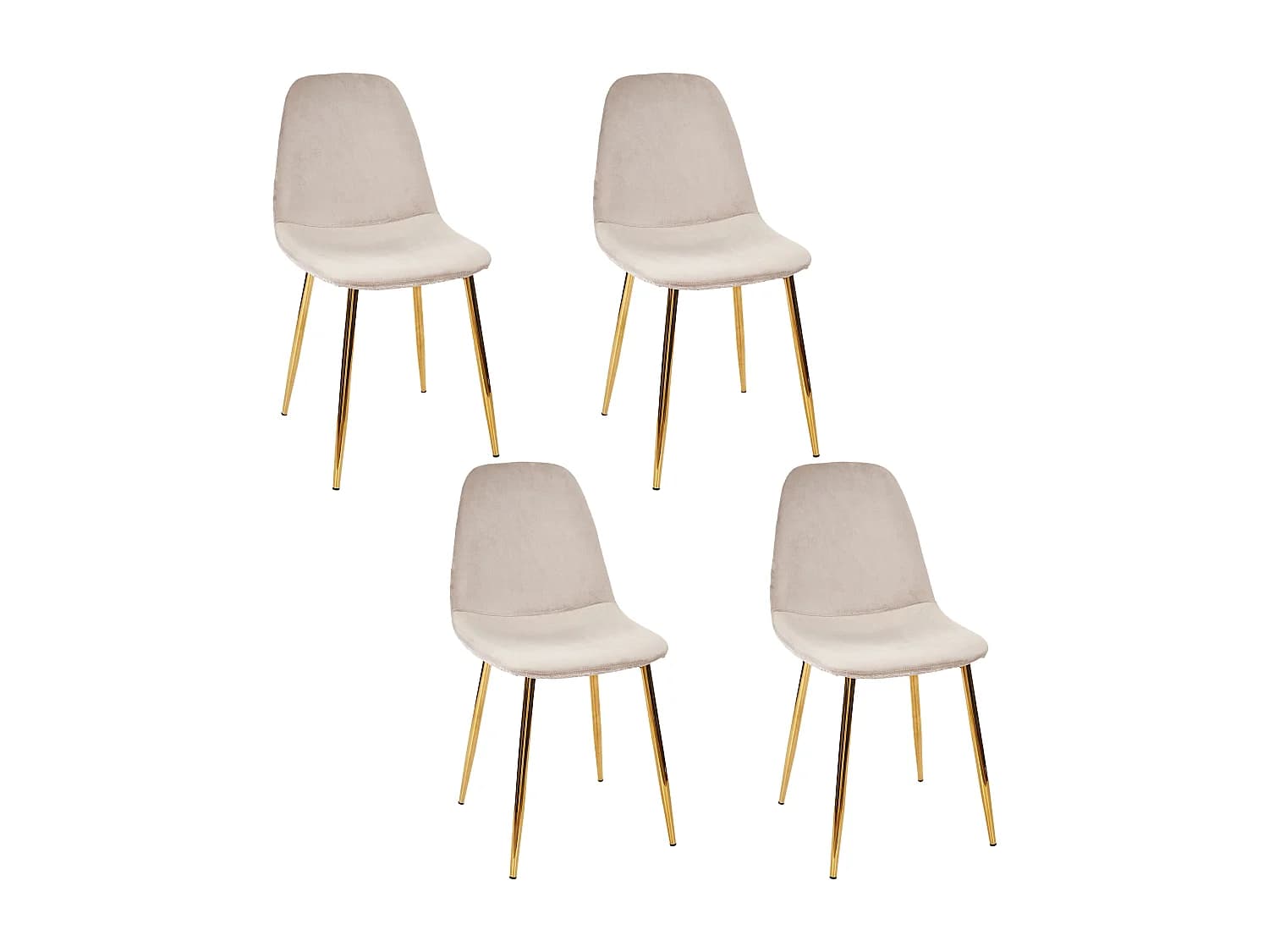 Lot de 4 Chaises Design "Royal" 86cm Taupe