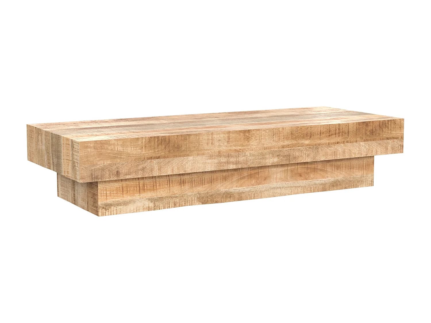 Table basse rectangulaire en bois de manguier - Aréto