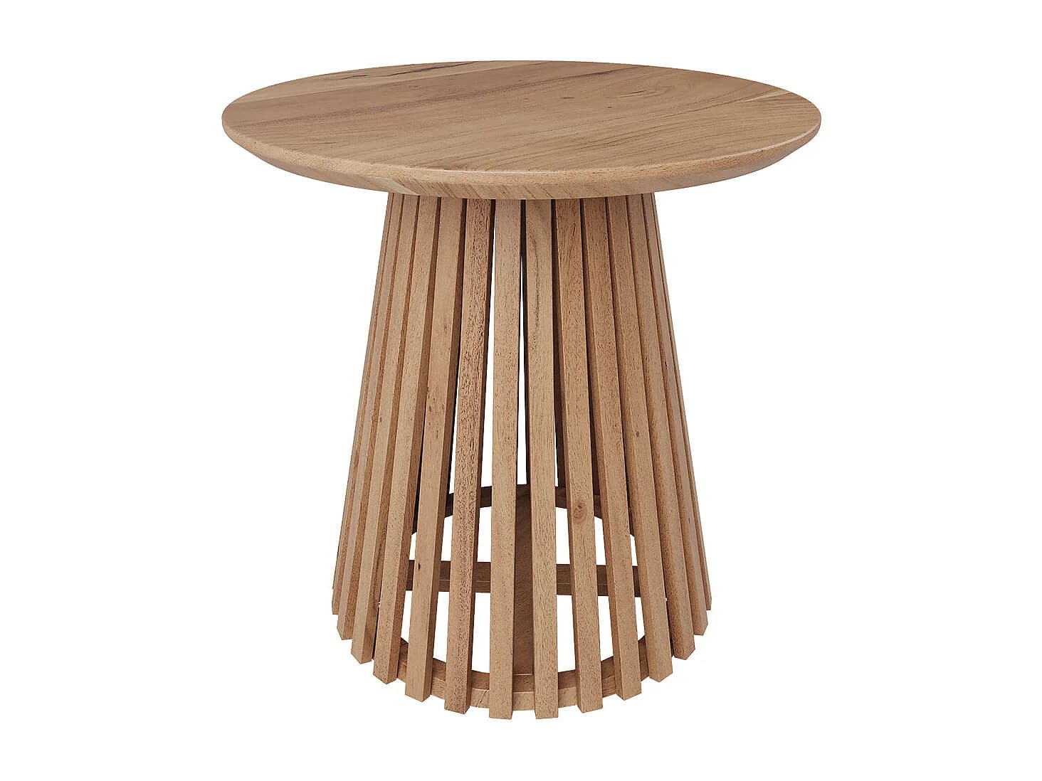 Table d'appoint ronde bois clair en bois d'acacia D50 cm - Képès
