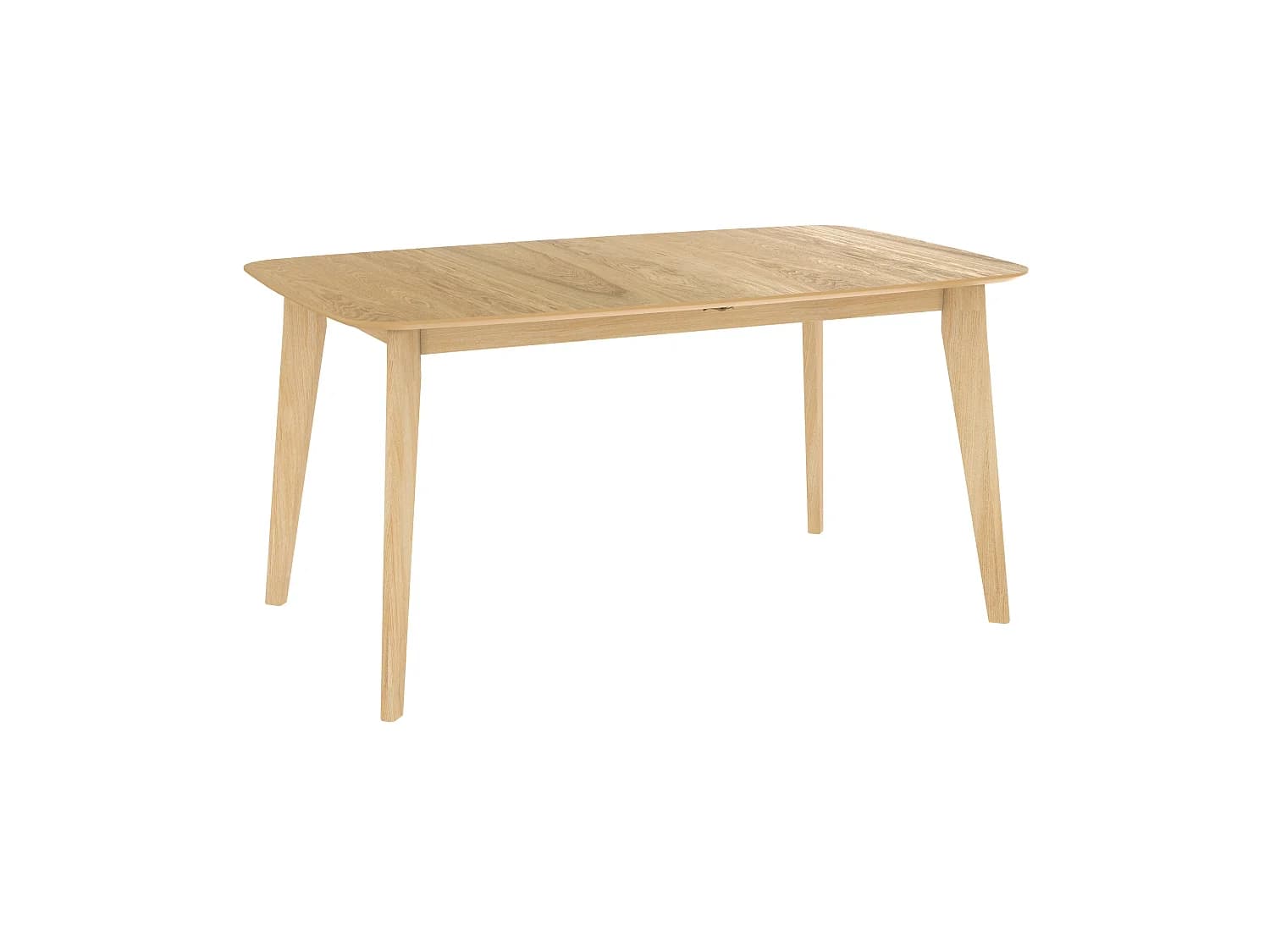 Table rectangulaire 4/6 personnes extensible en bois clair 150/180 cm - Oman