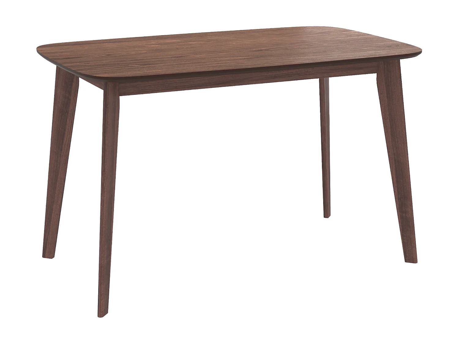 Table rectangulaire 4 personnes en bois foncé 120 cm - Oman