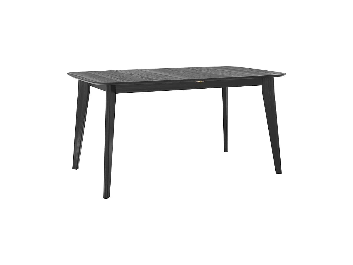 Table rectangulaire 4/6 personnes extensible en bois noir 150/180 cm - Oman