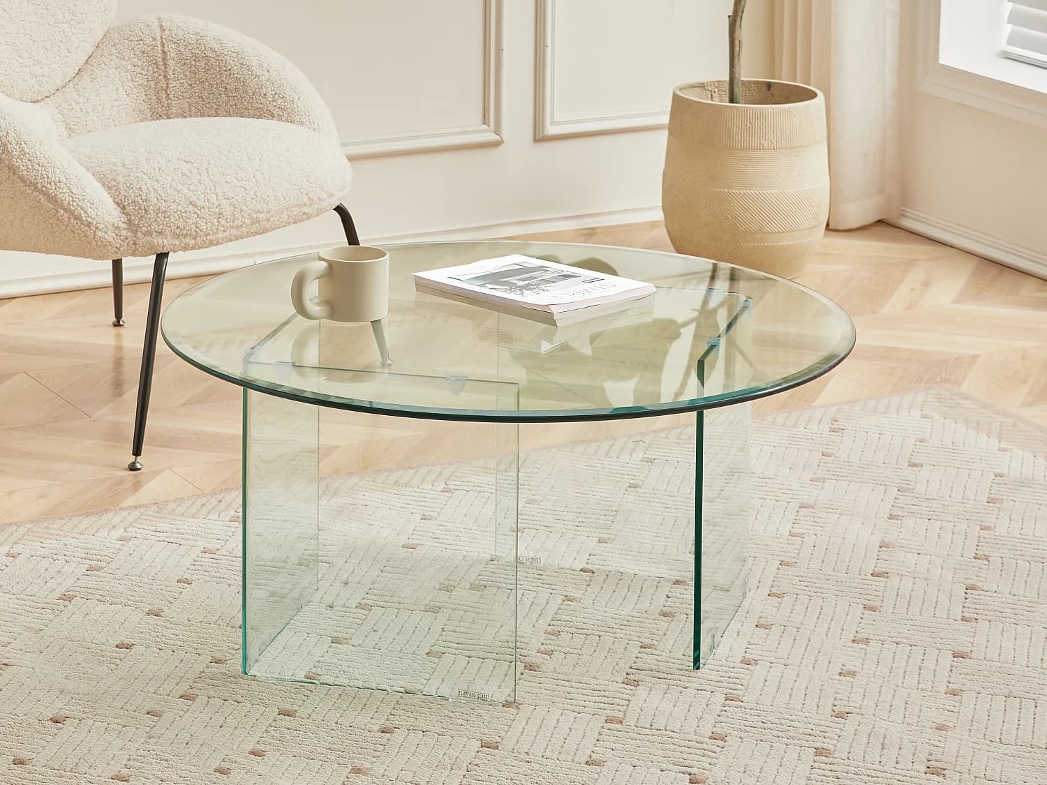 Table basse en verre trempé - ADAMO